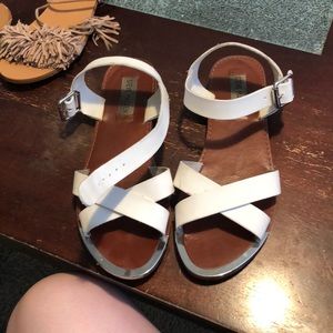 White Steve Madden sandals